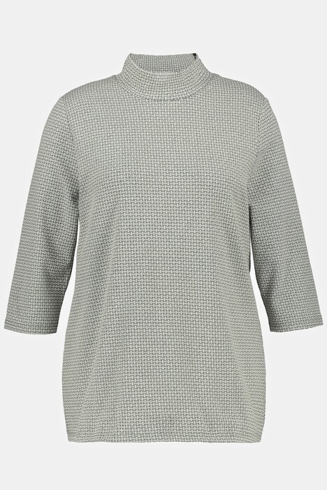 Eco Cotton Jacquard Basket Weave Design Stretch Sweatshirt
