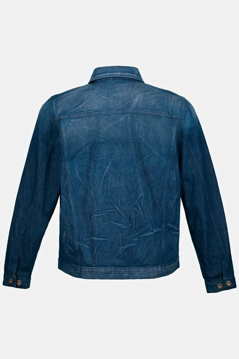 Veste en jean vintage washed, avec col chemise - jusqu'au 8 XL