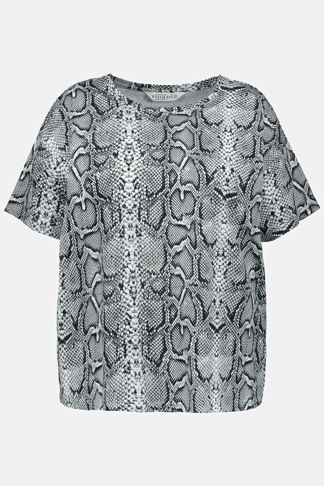 T-Shirts, 2er-Pack, oversized, Halbarm, Schlangen Print, uni