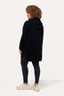 Lange teddy fleece pullover, capuchon, rits, lange mouwen