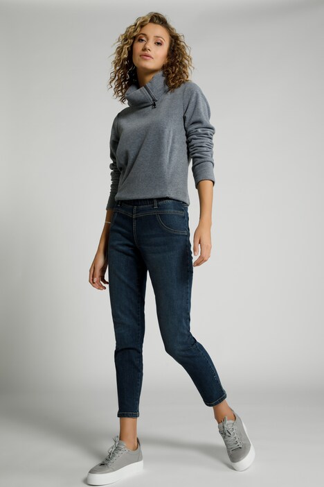 Jeggings Julia, schmale Passform, Zier Saum