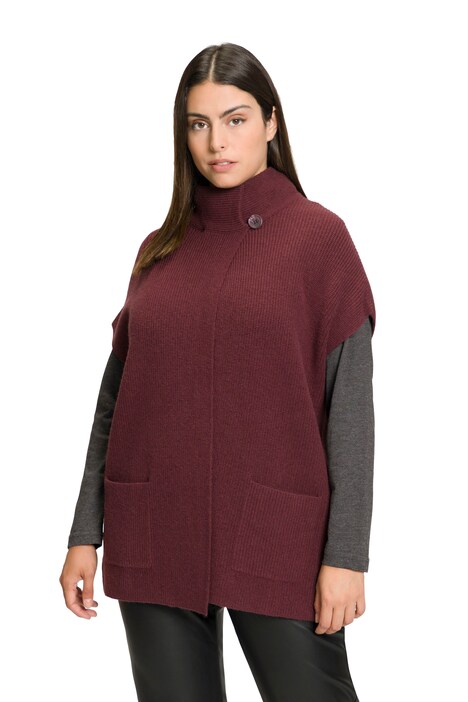 Rozepínací svetr, měkký patentový úplet, oversize, stojáček