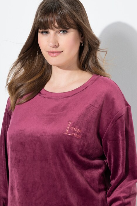 homewear pullover, nicky, stiksel, ronde hals, lange mouwen