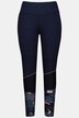 Leggings a vita alta con mix di fantasie, orlatura e tasca