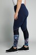 Leggings a vita alta con mix di fantasie, orlatura e tasca