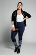Leggings a vita alta con mix di fantasie, orlatura e tasca