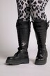 Bottes à lacets en cuir, tige XL, semelle compensée, largeur H
