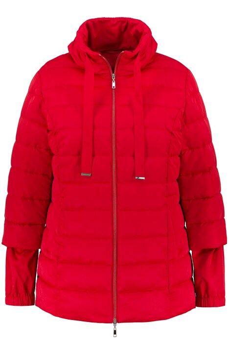Prošívaná bunda, nepromokavá, dvoucestný zip, 3/4 rukávy
