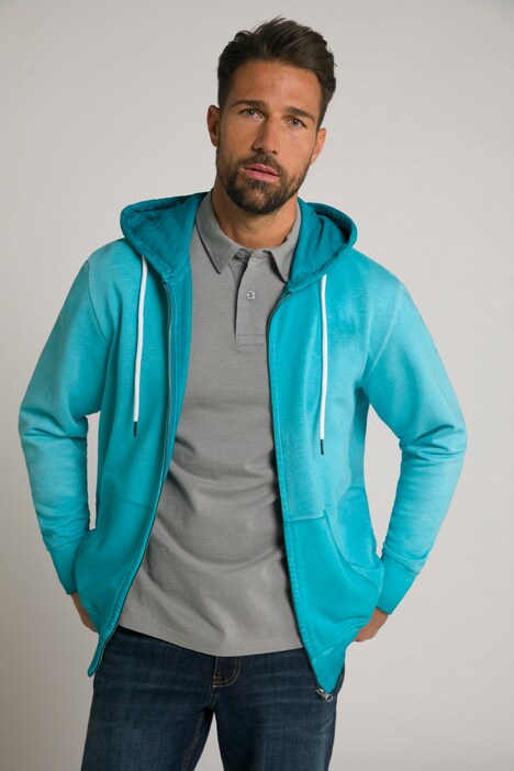 Hoodiejacke, Sweatjacke, Kapuze, Print, Vintage Look