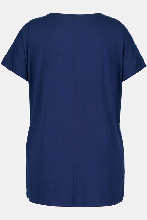 T-shirt, strepen, oversized, ronde hals, korte mouwen