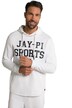 JAY-PI mikina s kapucí, potisk, žíhaný žerzej