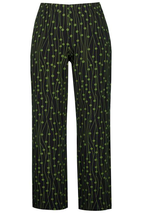 Slinky kalhoty, puntíkové linie, široké, rovné nohavice