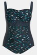 Maillot de bain, poissons, bonnets souples, buste drapé