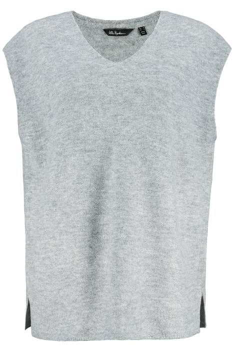 Svetr bez rukávů, oversize, výstřih do V, bez rukávů