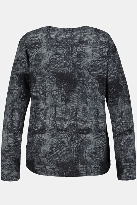 Sweatshirt, Patchlook, Rundhals, Langarm