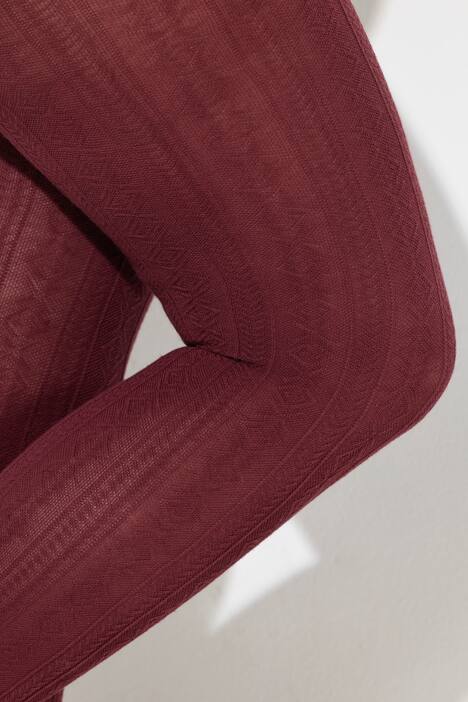 Collants chauds en maille, maille torsadée tendance