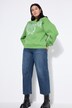 college sweater, oversized, ronde hals, lange mouwen, statement stiksel