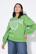college sweater, oversized, ronde hals, lange mouwen, statement stiksel