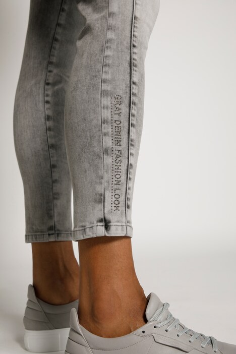 7/8-Jeans Julia, schmale Passform, Glitzer-Statement