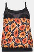 Dot Papaya Print Front Lined Blouson Tankini