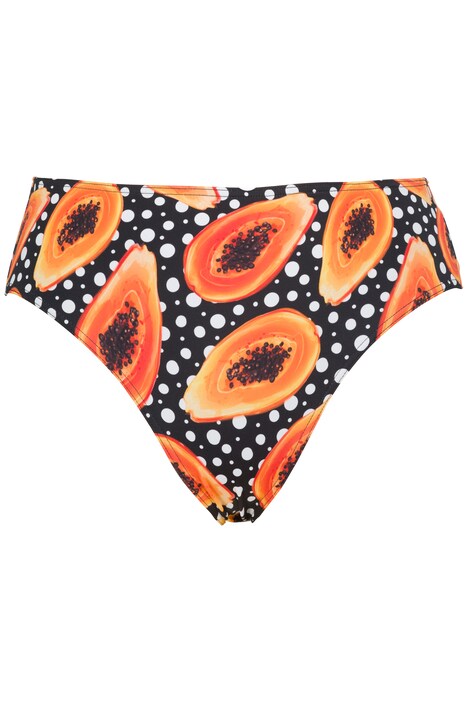 Bikiny kalhotky, papájový vzor, streč komfort