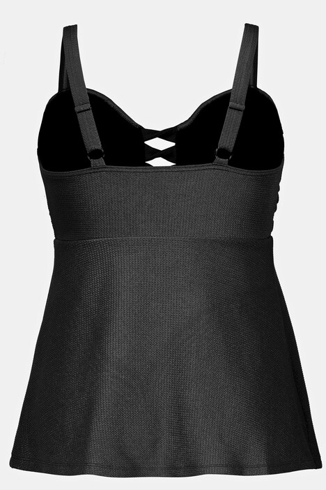tankini, structuur, softcups, langer bovendeel
