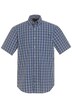 Košile, krátké rukávy, límec s knoflíky, kostkovaná, Modern střih, do 8XL