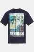 pyjama shirt, palmen fotoprint, korte mouwen