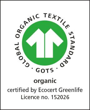 Tunica lunga in cotone biologico con texture, laccetto e maniche a 3/4
