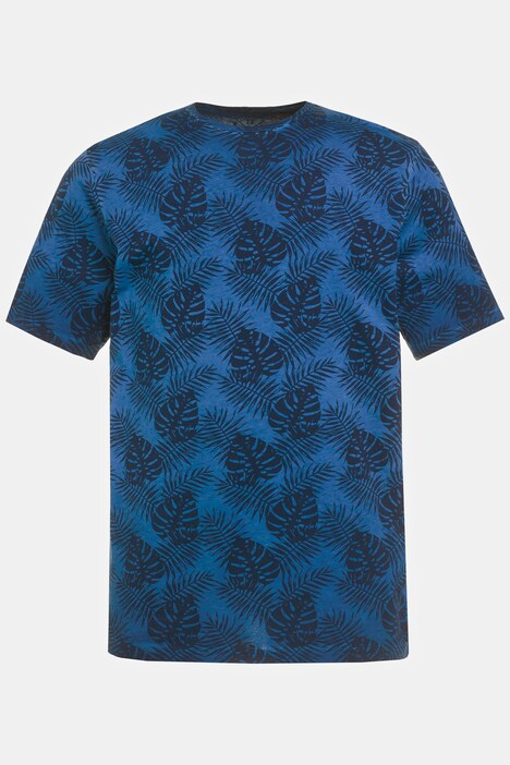 T-shirt con stampa allover, tintura a effetto olio e mezze maniche