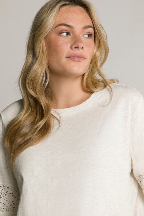 T-skjorte, blonde, rund hals, korte ermer, økobomull