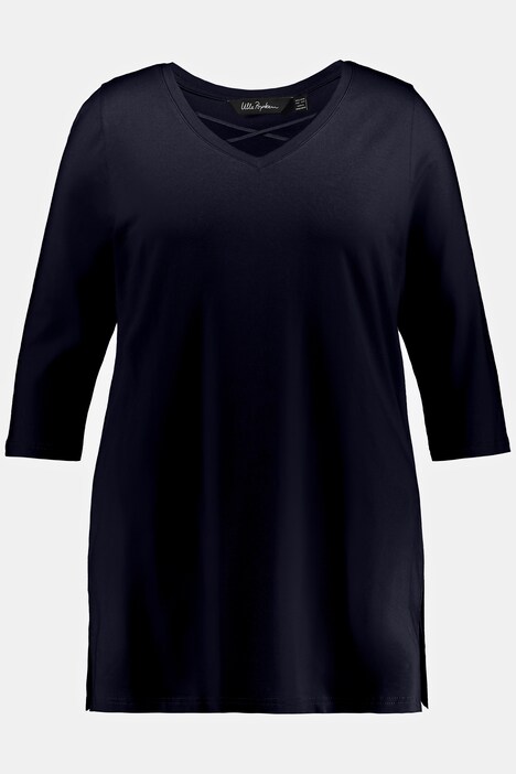 Decorative Trim Stretch Knit Tunic