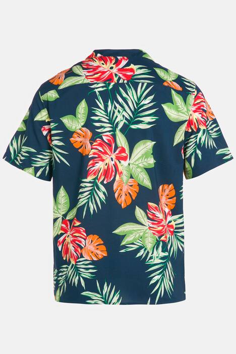 Chemise à manches courtes et col cubain, imprimé floral - coupe Modern Basic Fit