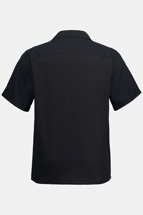 Hemd, Halbarm, Kuba Kragen, Muster, Modern Basic Fit