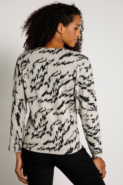 Sweatshirt, Animal, Rundhals, Fledermaus-Langarm