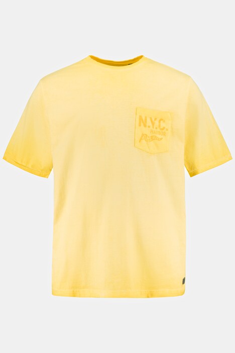 T-shirt, korte mouwen, cool dyed, borstzakje, print