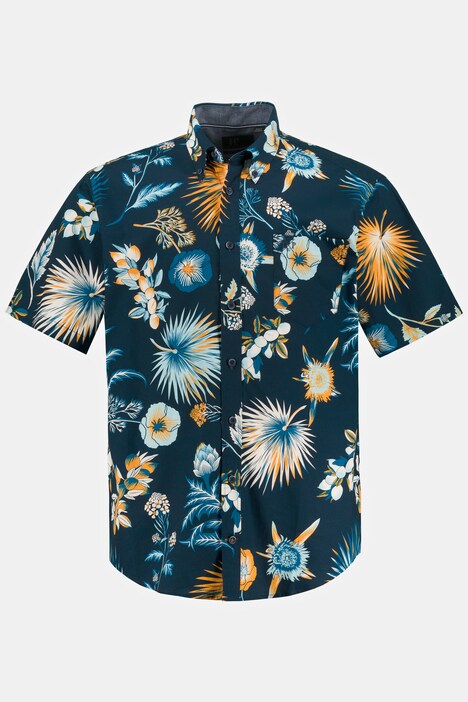 Hemd, Halbarm, Buttondown Kragen, florales Muster, Modern Fit