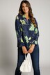 Blusa con lyocell, colletto alto, zip e maniche lunghe