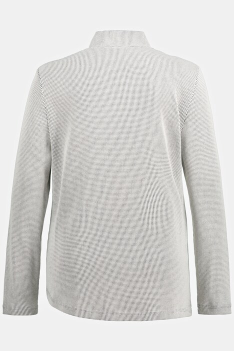 Sweat-shirt, lacets, col montant, coton bio