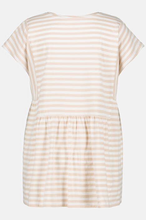 T-shirt, rayures, ligne A, col rond, manches courtes