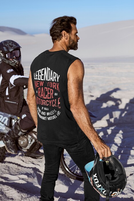 Tanktop, Rücken Print, Rundhals