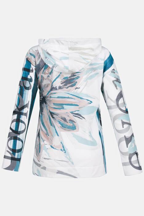 Hoodie Identity, oversized, Kapuze, Langarm, Blüten Print