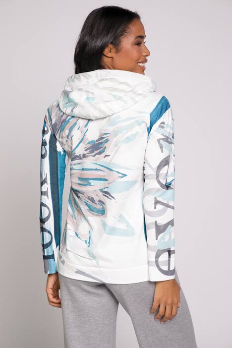 Hoodie Identity, oversized, Kapuze, Langarm, Blüten Print