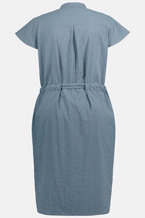 Abito chemisier in cotone biologico con colletto da camicia e maniche ad aletta