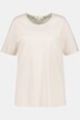Maglia del pigiama in cotone biologico a righe con scollo a girocollo e mezze maniche