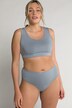 Bustier di cotone biologico a puntini con spalline regolabili