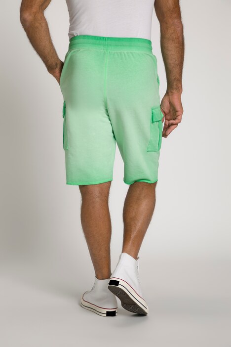 Pantaloni corti sportivi con tasche cargo e tintura a freddo