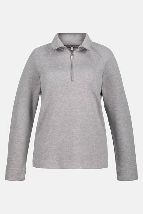 Sweatshirt Identity, Stehkragen, Zipper, Langarm, hochwertige Viskose