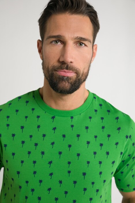 Pyjamas top, hjemmetøj, halværmer, palme print
