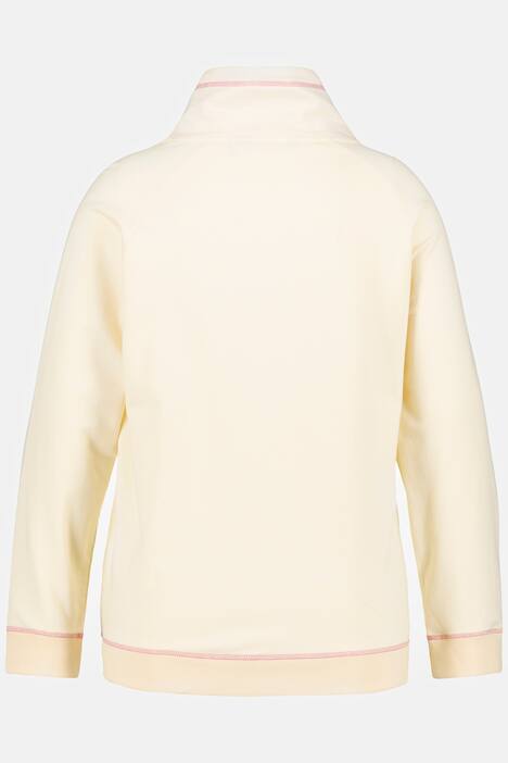 Sweater, Schriftdruck, Stehkragen, Raglan-Langarm